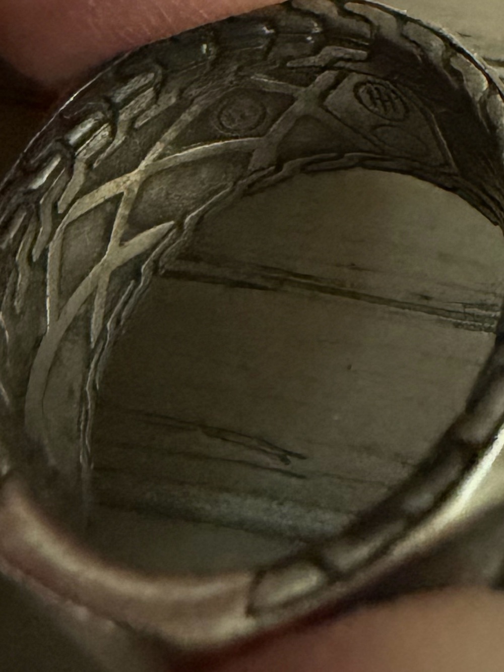 John Hardy Silver Textured Wide Band Ring Size 11 - Picture 14 of 14